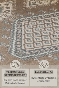 Hanse Home - Terrain Designer Shortpile Rug Lakan Brown Cream - 80x120 cm