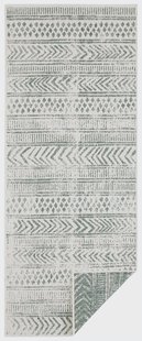 Hanse Home - Reversible carpet Biri green cream - 80x350 cm