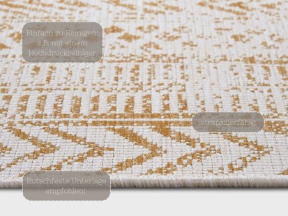 Hanse Home - Northrugs In- and Outdoor reversible carpet Biri Ochre - 120x170 cm