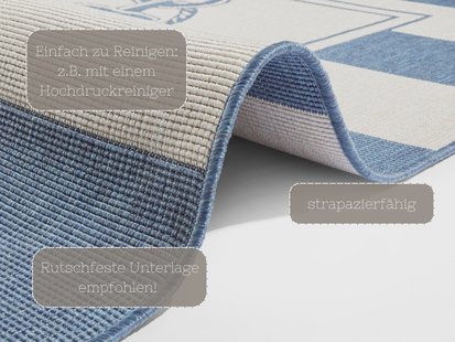 Hanse Home - Reversible In-& Outdoor Flatweave Carpet Gandara - 80x150 cm