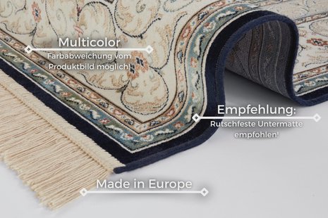 Hanse Home - Oriental Velvet Carpet with Fringes Antik Negar - 160x230 cm