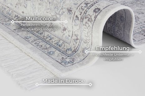 Hanse Home - Oriental Velvet Carpet with Fringes Oriental Vintage Medaillon - 95x140 cm