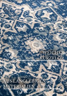 Hanse Home - Villeroy & Boch 1869 Short Pile Rug Jehanne Blue Cream - 80x240 cm