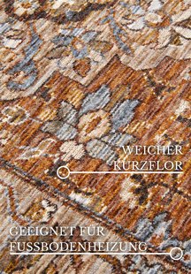 Hanse Home - Villeroy & Boch 1871 Short Pile Rug Egon Copper Multicolor - 120x170 cm Hanse Home - Villeroy & Boch 1871 Short Pile Rug Egon Copper Multicolor - 120x170 cm
