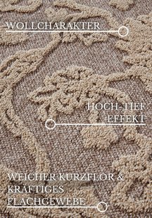 Hanse Home - Villeroy & Boch 1879 Short Pile Rug Ambroise Natural Grey Beige - 160x230 cm