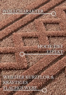 Hanse Home - Villeroy & Boch 1879 Short Pile Rug Catherine Natural Copper - 160x230 cm