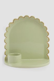 Lichtgroene keramische wierookhouder