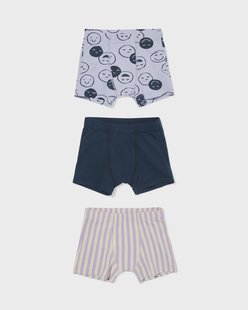 HEMA Kinderboxers gezichtjes - 3 stuks lila (lila)