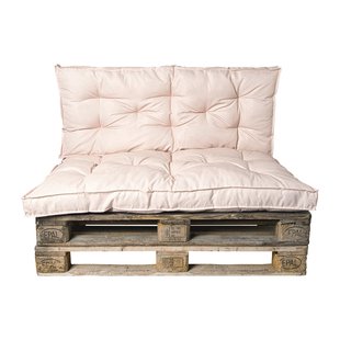 Palletkussens 120x80 cm - taupe - set van 2