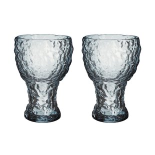 Kosta Boda Moss highball glas circular 42 cl 2-pack Blauw