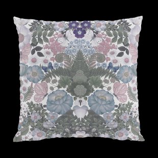 Arvidssons Textil Fjärilsblom kussenhoes 47x47 cm Turkoois