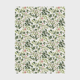 Arvidssons Textil Blomsterlund stof Groen