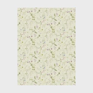 Arvidssons Textil Blomsteryra stof Geel