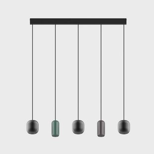 Lucande - Narion 5 hanglamp zwart