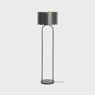 Lindby - Aralena Vloerlamp Zwart/Goud