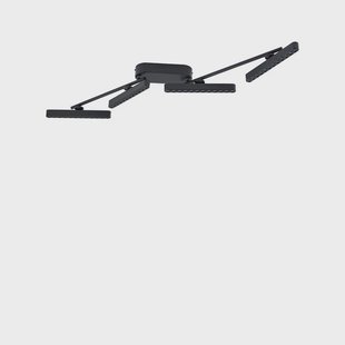 Lindby - Eldrin 4 LED Plafondlamp 37W Zwart