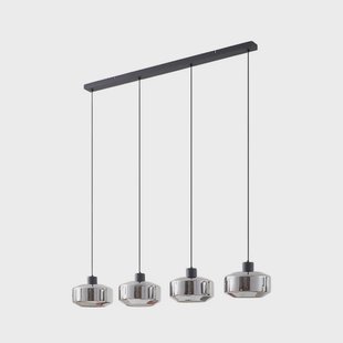 Lindby - Hildur 4 Hanglamp 115cm Rook Grijs/Zwart