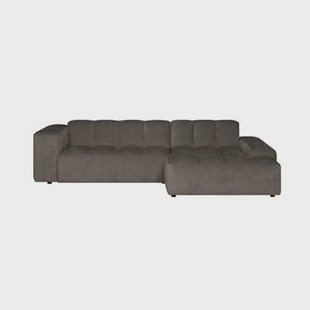 by fonQ Plume 3-zits Hoekbank met Chaise Longue Rechts - Chenille - Taupe