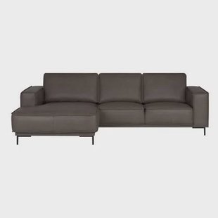 by fonQ Brisk Hoekbank met Chaise Longue Links - Buffelleer - Donkerbruin