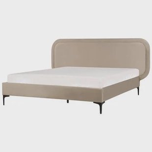 Beliani - SUZETTE - Tweepersoonsbed - Taupe - 160 x 200 cm - Polyester