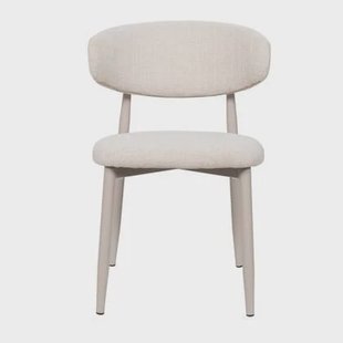 Giga Meubel - Eetkamerstoel - Beige|Beige - Zithoogte 47cm - Alexia - Set van 2