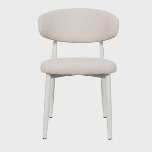 Giga Meubel - Eetkamerstoel - Beige|Wit - Zithoogte 47cm - Alexia - Set van 2