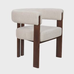 DÉJA Living - Fauteuil Beige Stof - Walnoot - 67x60x70cm - Aragon