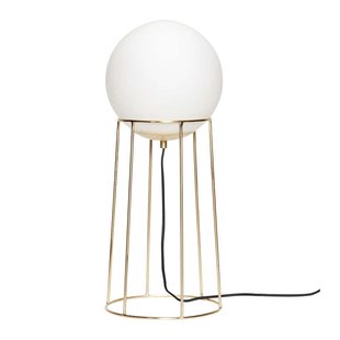 Balance Vloerlamp L Brass/White Hübsch - Woonkamer - Metaal