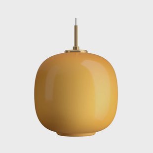 VL45 Radiohus hanglamp, Ø 25 cm, amber Louis Poulsen - Woonkamer - Glas