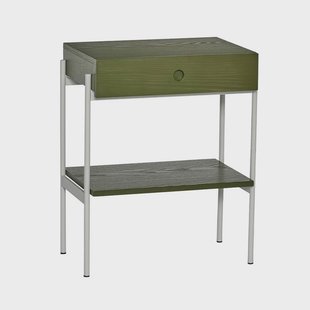 Hübsch - Noir Nachtkastje Groen/Off-White