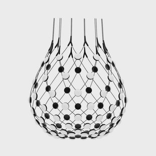 Mesh Hanglamp Ø80xH60 Phase 4m Black Luceplan - Woonkamer - Kunststof