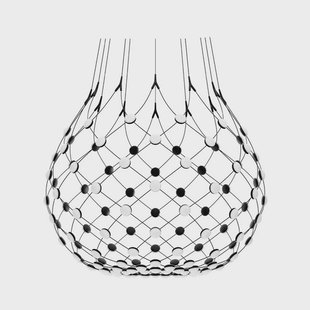 Mesh Hanglamp Ø100xH90 Phase 4m Black Luceplan - Woonkamer - Kunststof