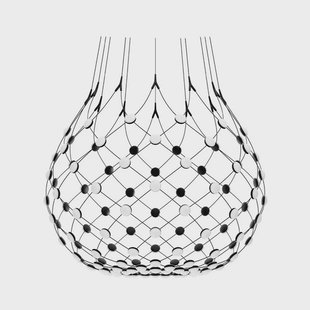 Mesh Hanglamp Ø100xH90 Phase 5m Black Luceplan - Woonkamer - Kunststof