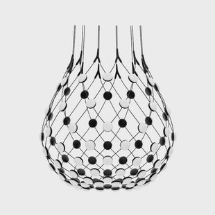 Mesh hanglamp, Ø 80 cm, Wireless Kit Black Luceplan - Woonkamer - Kunststof