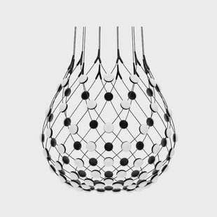 Mesh hanglamp, Ø 80 cm, Wireless Kit Black Luceplan - Woonkamer - Kunststof