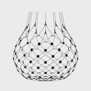 Mesh hanglamp, Ø 100 cm, Wireless Kit Black Luceplan - Woonkamer - Kunststof
