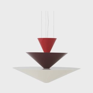 Gio LN15 hanglamp Ø 92 cm rood/bordeauxrood/wit &Tradition - Woonkamer - Modern - Metaal - Meerdere lampen