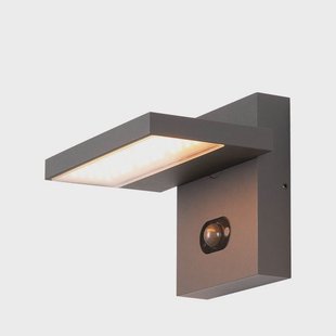 SLV - Abridor buitenwandlamp, IP65, zwart met sensor