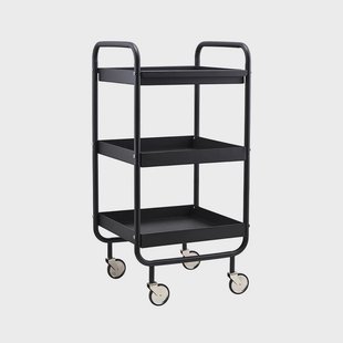 House Doctor - Roll Trolley Zwart