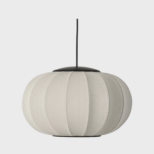 Made By Hand - Knit-Wit 45 Ovale LED hanglamp, wit, Ø 45 cm