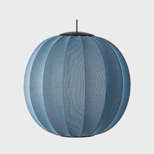 Made By Hand - Knit-Wit 60 ronde LED hanglamp, blauw, Ø60cm