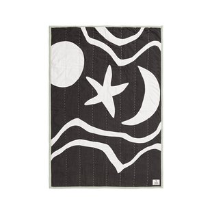 ferm LIVING - Kove Applique Plaid Charcoal/Elm Green