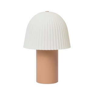 ferm LIVING - Frill Portable Taffellamp Rose/White