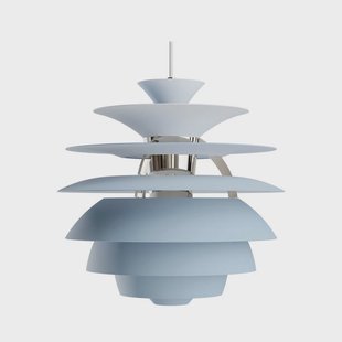 Louis Poulsen - PH Snowball hanglamp, blauw/chroom, Ø 40 cm
