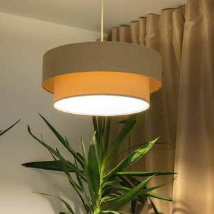 Maco Design Boho hanglamp, crème/beige, Ø 50 cm, hoogte 21 cm, jute