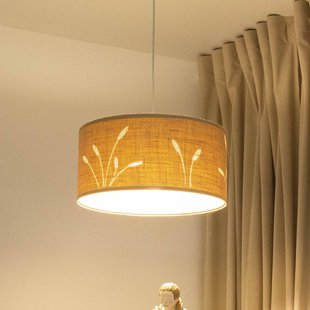 Maco Design Boho Auris hanglamp, beige, Ø 40 cm, textiel