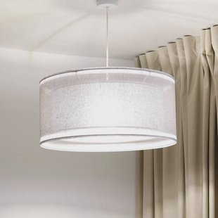 Maco Design Duo Den Light hanglamp, zilvergrijs, Ø 50 cm, linnen, PVC