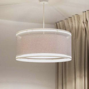 Maco Design Duo Den Light hanglamp, crème, Ø 50 cm, linnen, PVC