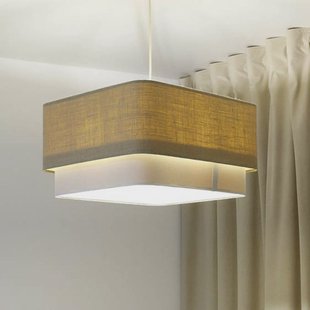 Maco Design Kwadro Duo hanglamp, crème/beige, 50x50cm, jute/linnen