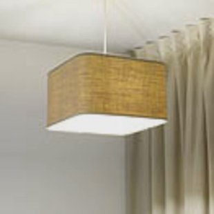 Maco Design Kwadro hanglamp, beige, 40 x 40 cm, jute stof